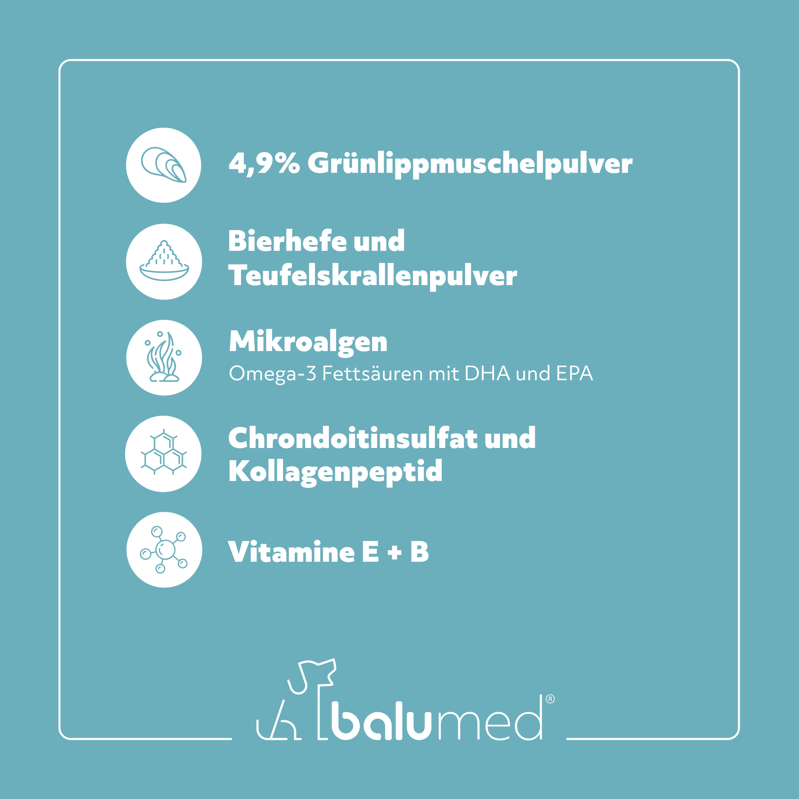 balumed® Snacks Knochen+Gelenke hochkonzentriert mit Grünlippmuschel für Hund, Leckerli mit Präbiotika, Postbiotika, Teufelskralle, Kollagen, 325 g